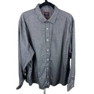 UNTUCKit Gray Herringbone Relaxed Fit Long Sleeve Button Down Shirt Size XXL